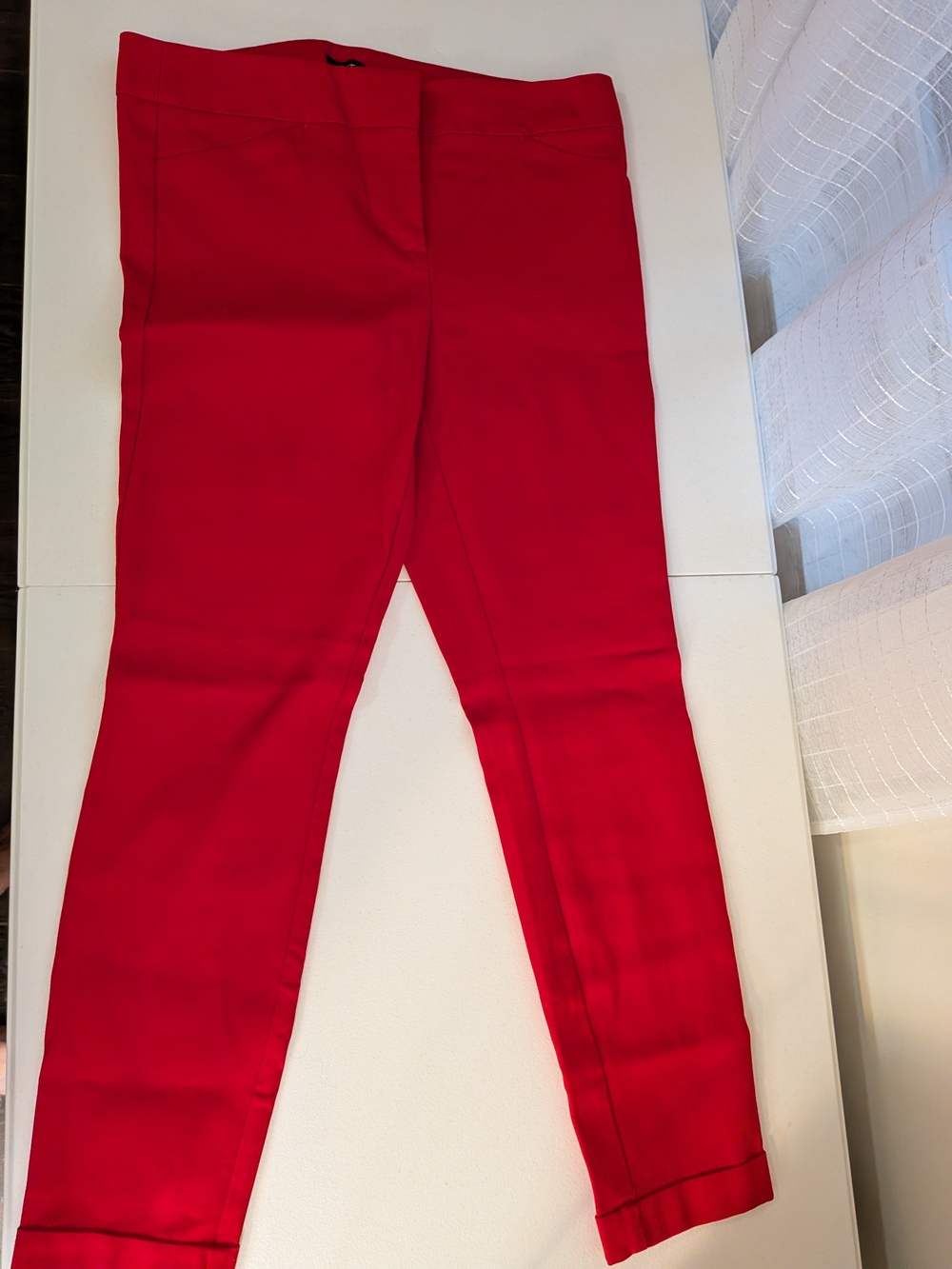 LOFT Bright Red Skinny Ponte Pants